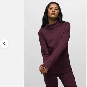 prAna - ICE FLOW HALF ZIP JACKET - Mulberry - Size S